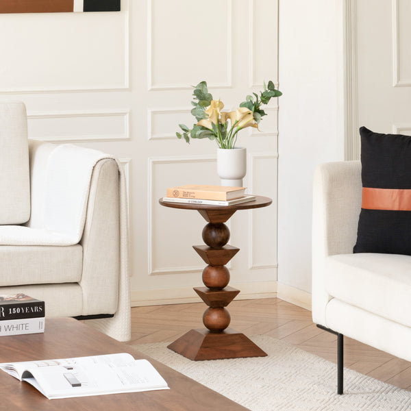 Gino Solid Wood Side Table
