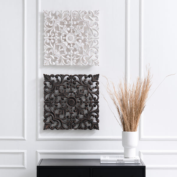 Bianci White Wall Medallion - Set of 2